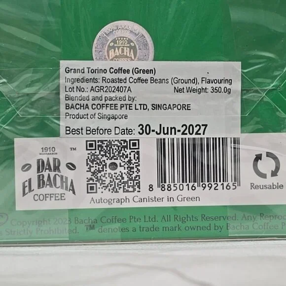 Bacha Grand Torino Coffee Medium Roast Ground Coffee 100% Arabica Coffee 12 Oz - Picture 5 of 5
